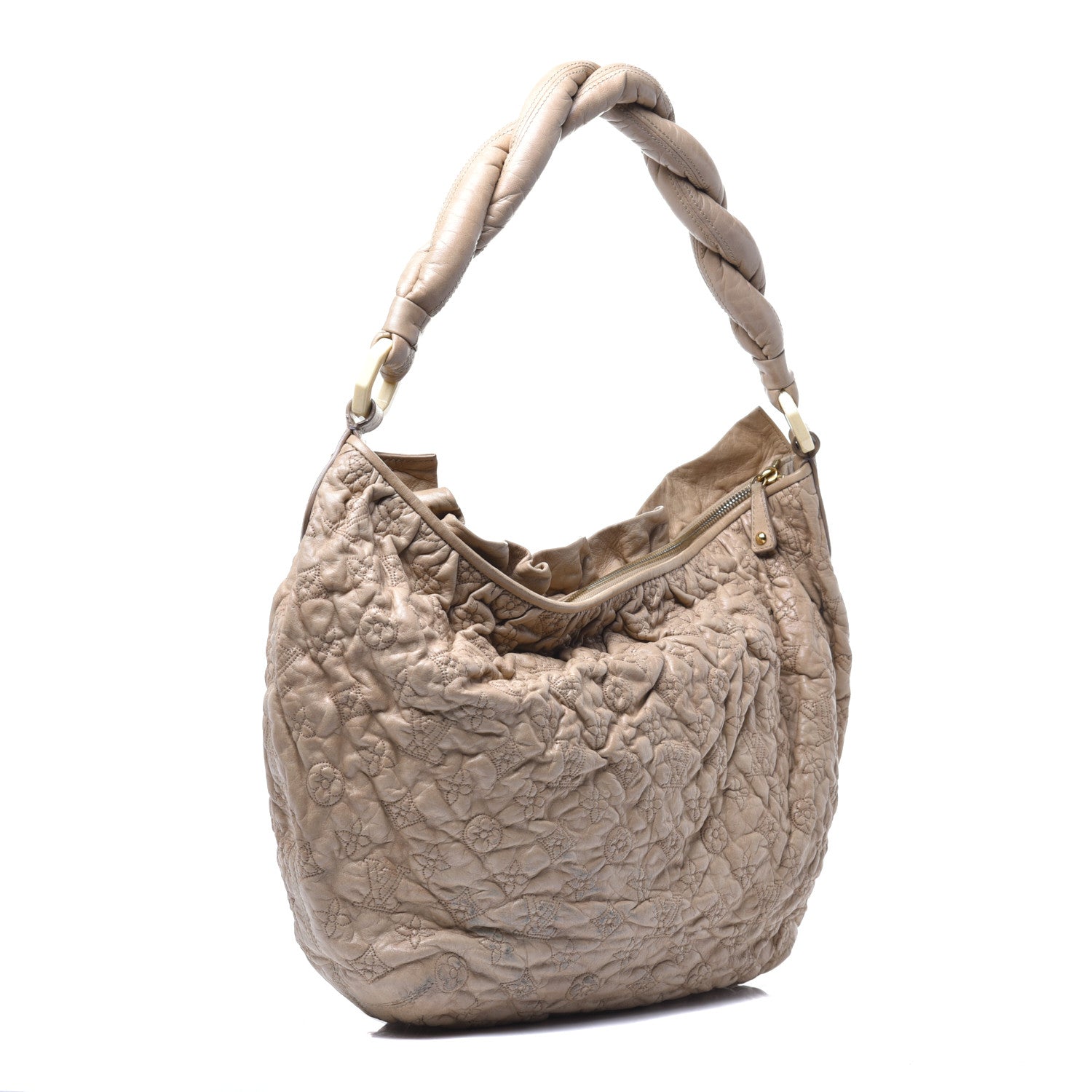 Louis Vuitton Lambskin Olympe Nimbus GM Ecru 3 of 8