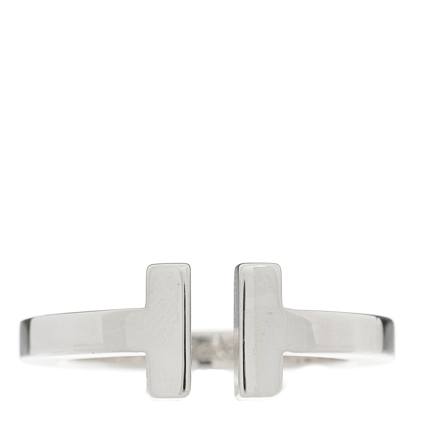 Tiffany Sterling Silver T Square Ring 53 6.5 1 of 5