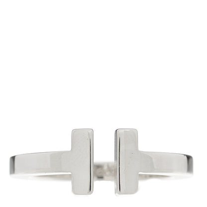 Tiffany Sterling Silver T Square Ring 53 6.5 1 of 5