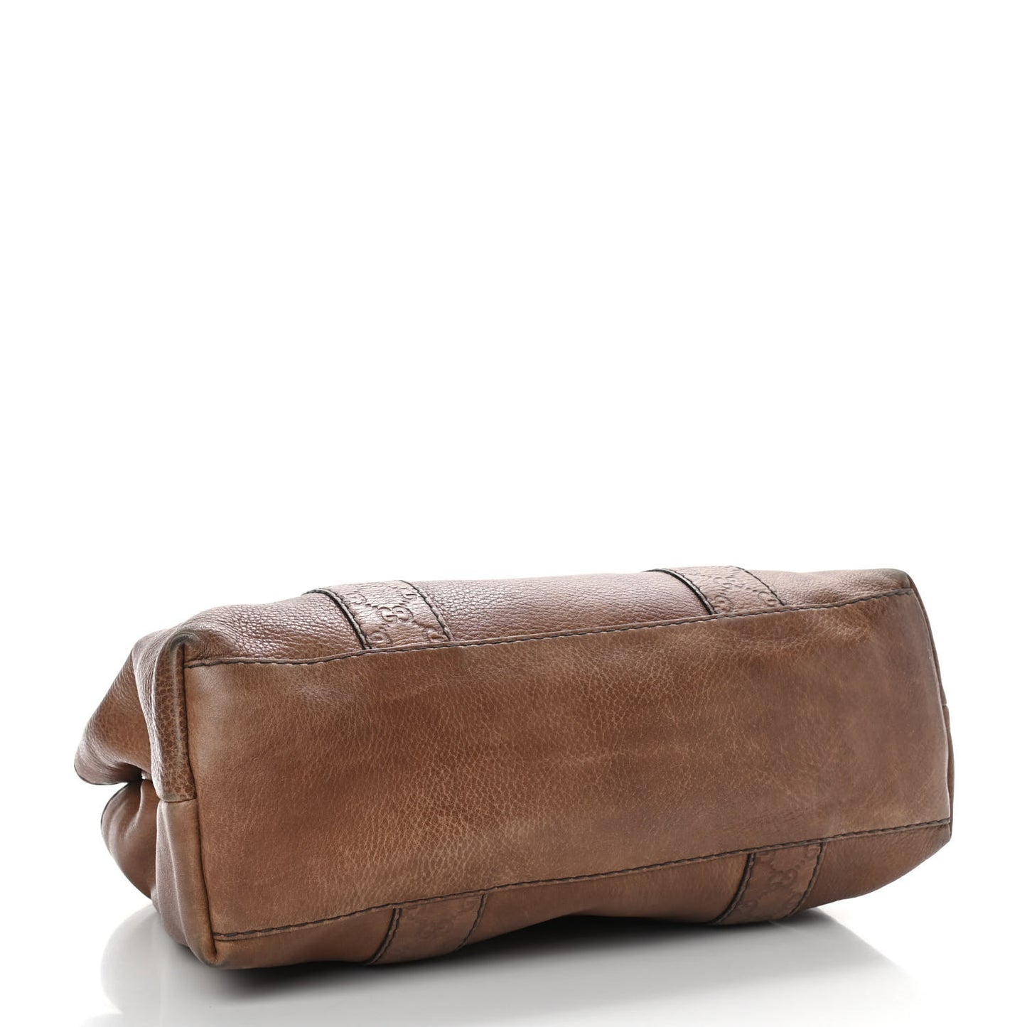 Calfskin Medium Bamboo Bar Tote Bag Brown