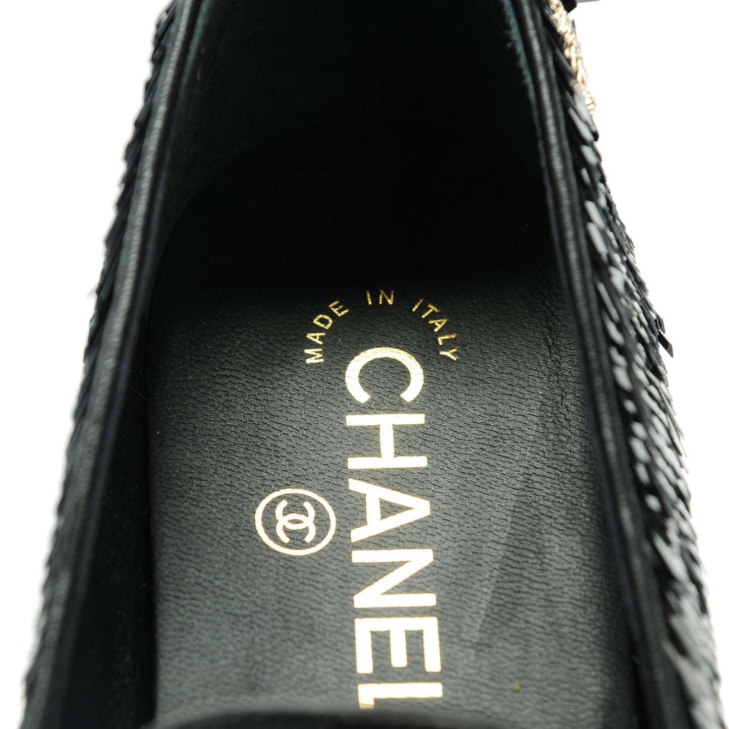 Sequin CC Loafers 38.5 Black