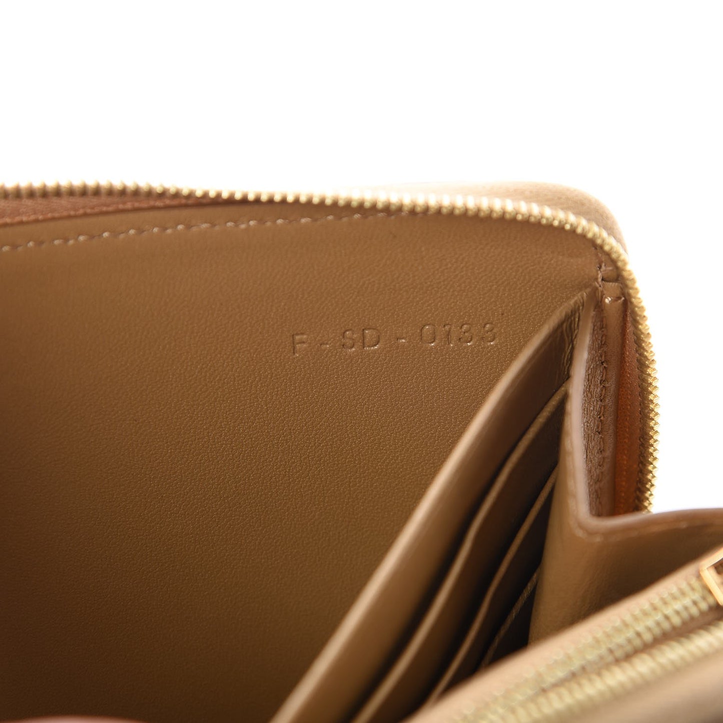 Lambskin Large Zip Around Multifunction Wallet Camel Red
