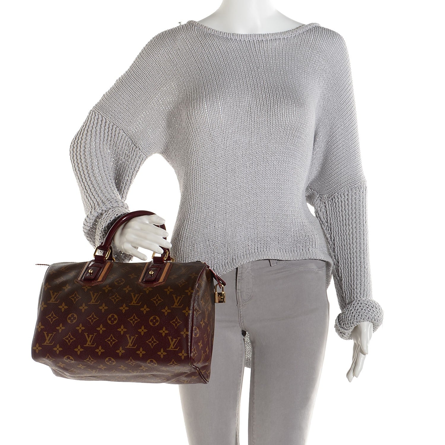 Louis Vuitton Monogram Mirage Speedy 30 Bordeaux 2 of 9