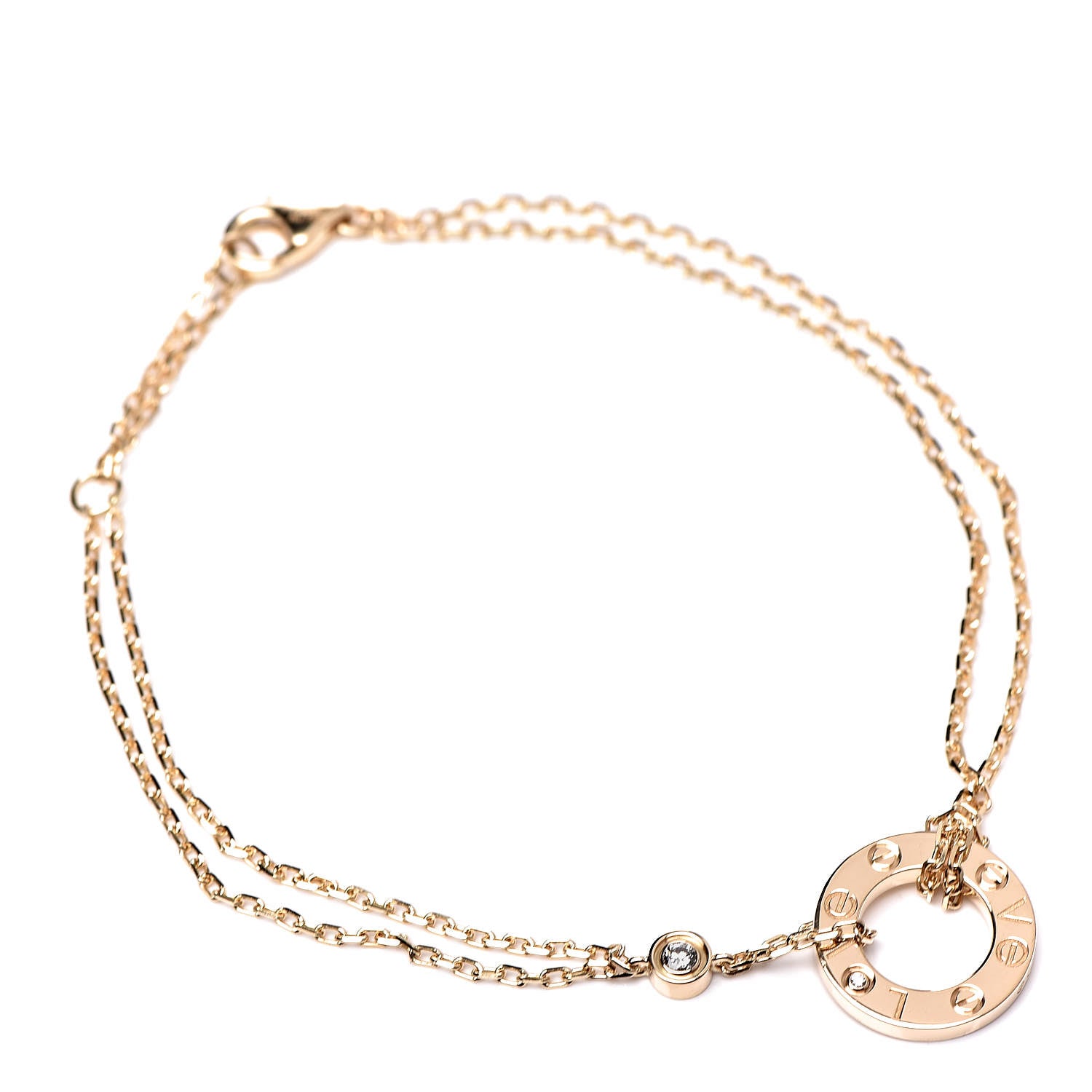 Cartier 18K Yellow Gold Diamond LOVE Bracelet 1 of 5