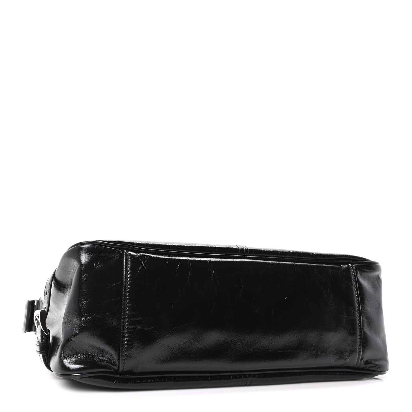 Vitello Shine Shoulder Bag Black