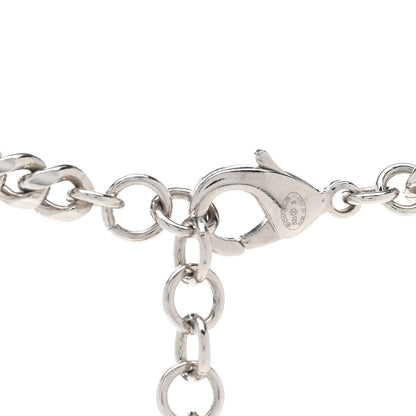Chanel Pearl Crystal CC Heart Choker Necklace Silver Blue Gold 5 of 5