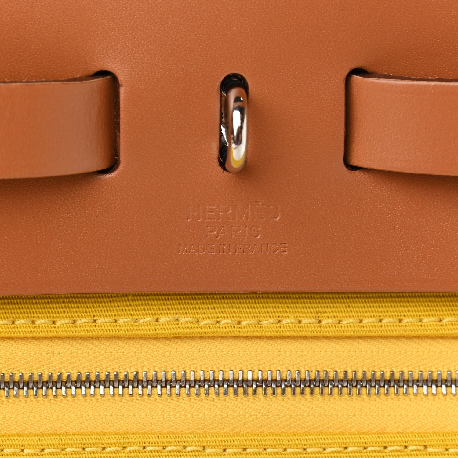 Hermes Toile Vache Hunter Herbag Zip 31 PM Soufre 7 of 10