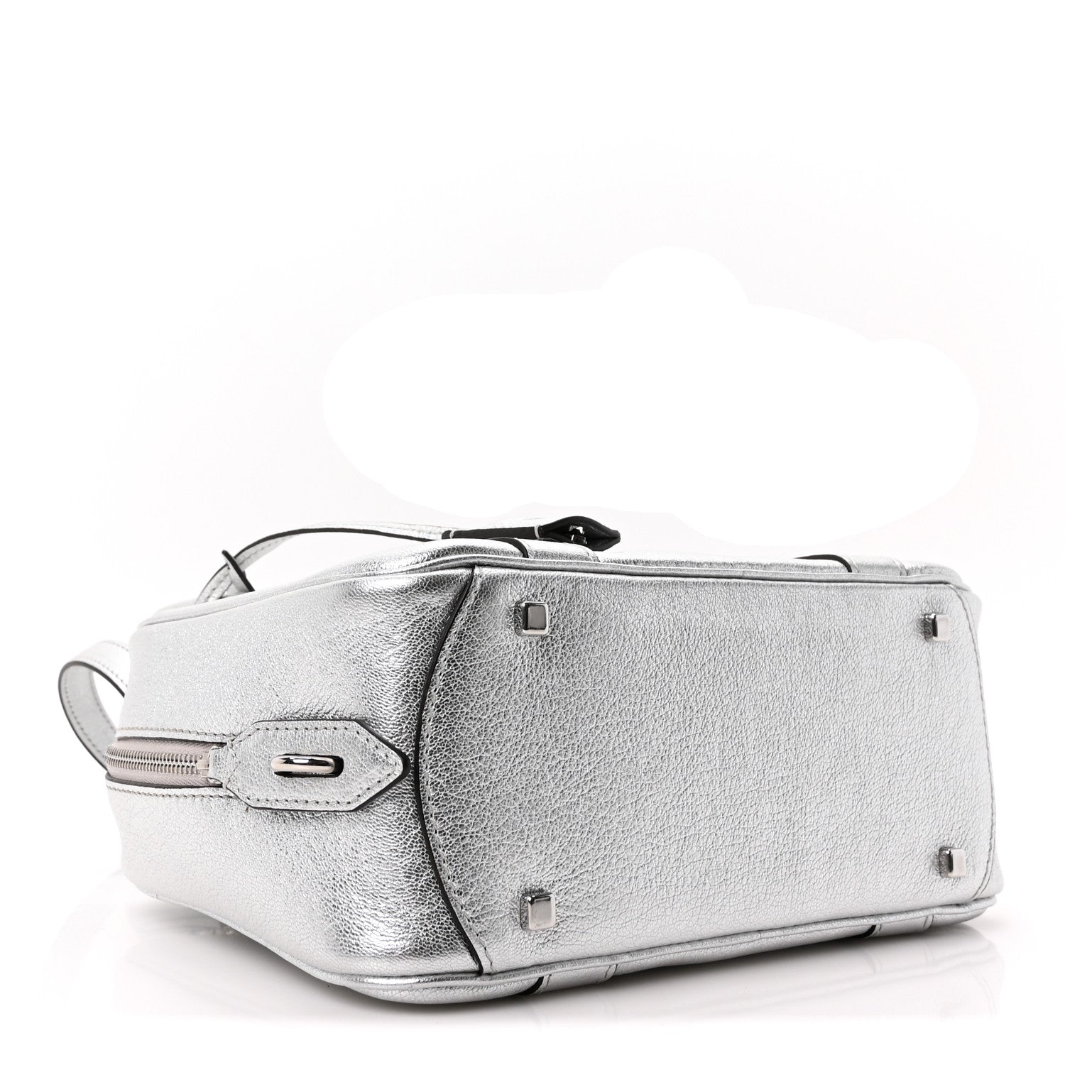 Moynat Metallic Chevre Mignon BB Silver 4 of 9