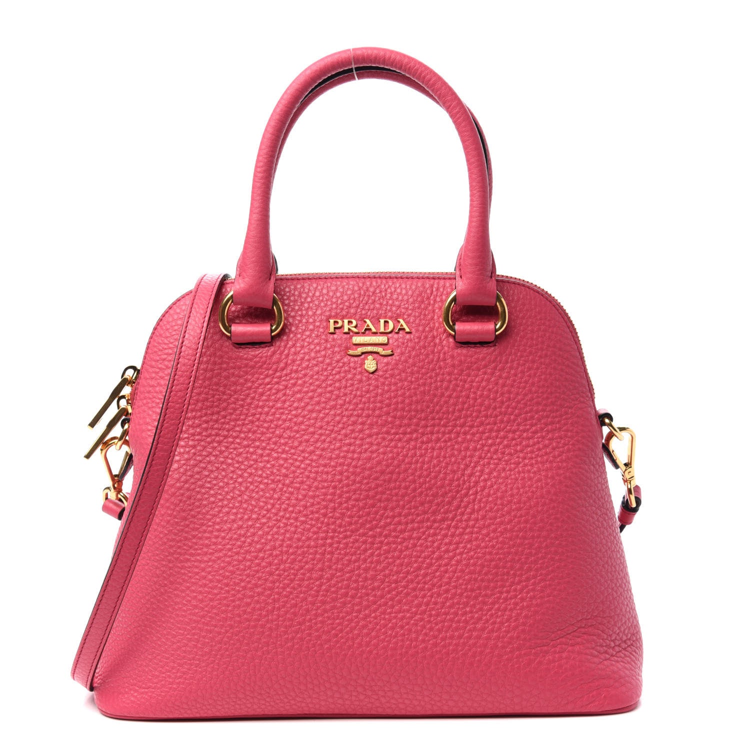 Prada Vitello Daino Dome Tote Peonia 1 of 10