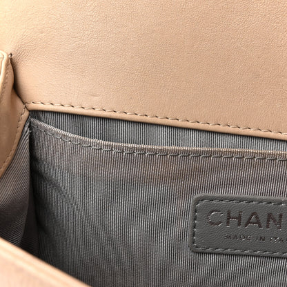 Chanel Calfskin Double Stitch Small Boy Flap Beige 12 of 20