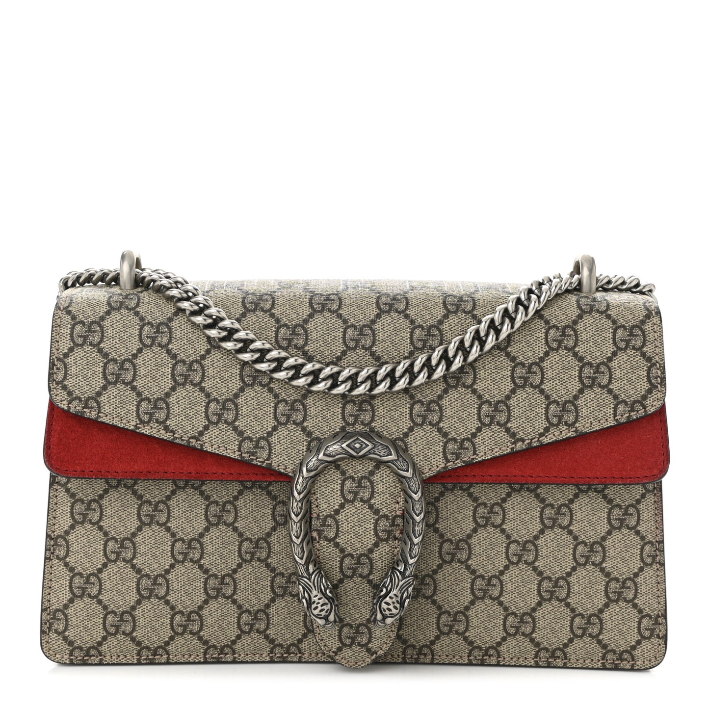 GG Supreme Monogram Small Dionysus Shoulder Bag Red