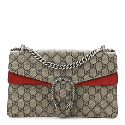 Gucci GG Supreme Monogram Small Dionysus Shoulder Bag Red 1 of 11