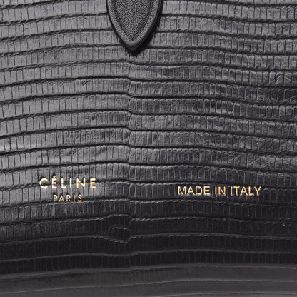 Celine Lizard Calfskin Large Multifunction Strap Wallet Black 7 of 14