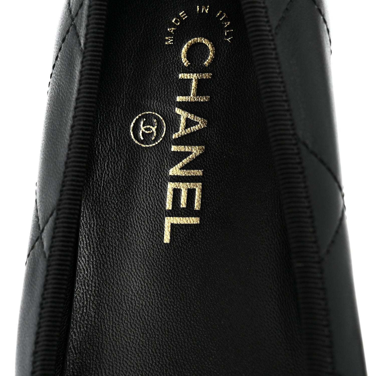 Chanel Lambskin Quilted CC Cambon Ballet Flats 40 Black White 8 of 10