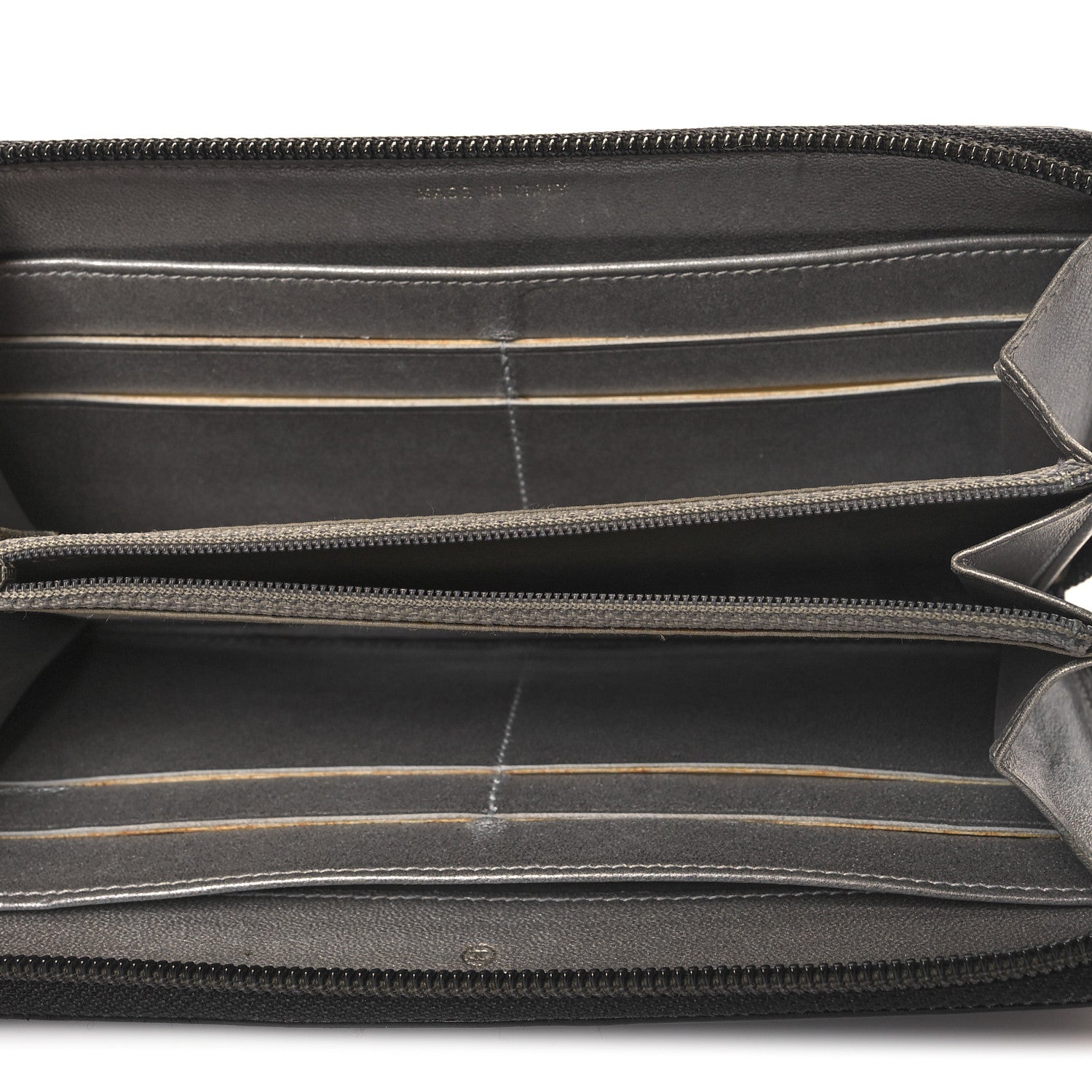 Chanel Lambskin Camellia Embossed Large Zip Around Gusset Wallet Black 5 of 11