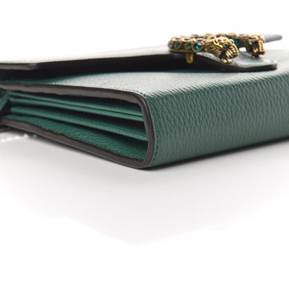 Gucci Calfskin Mini Dionysus Chain Wallet Emerald 5 of 8