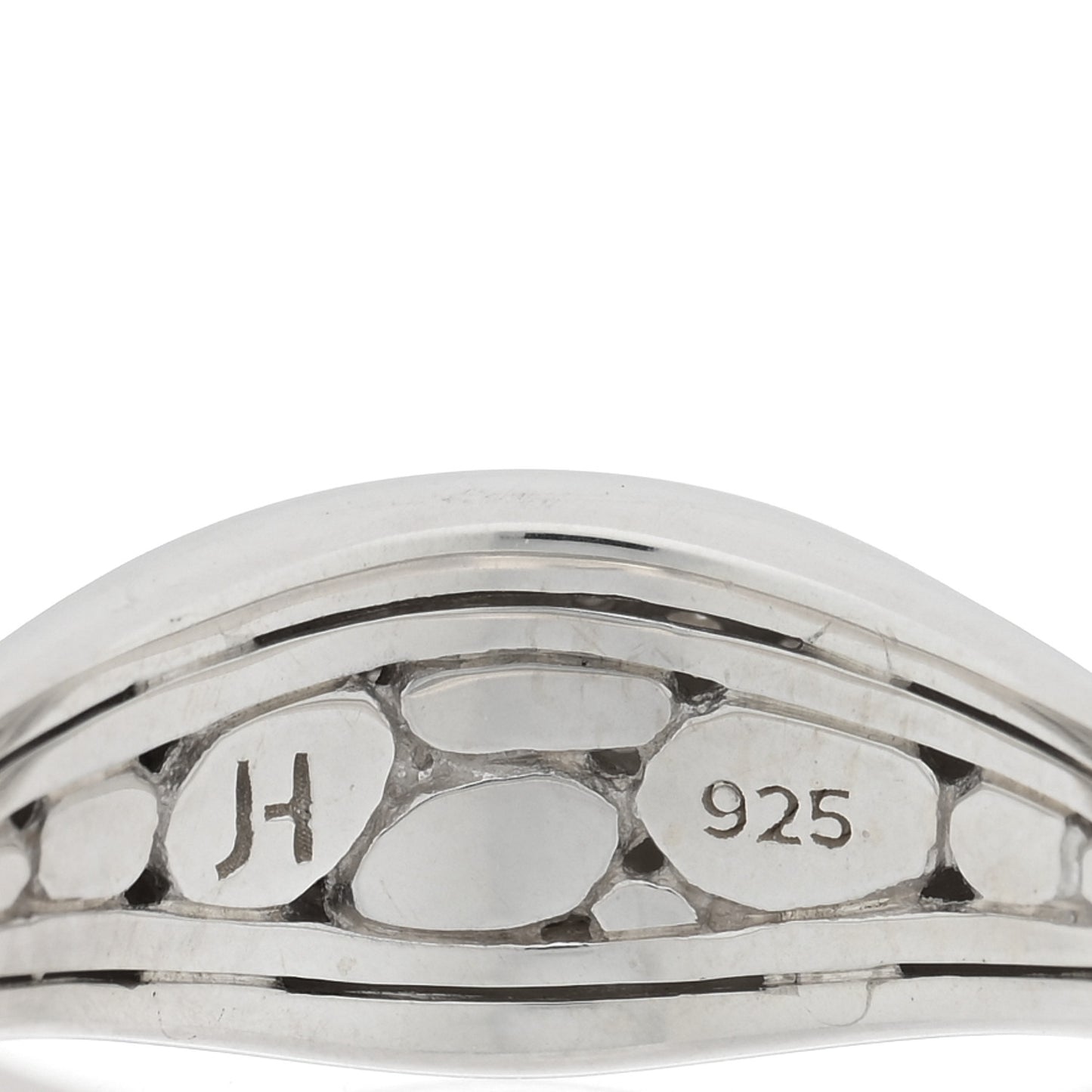 Sterling Silver Diamond Pebble Ring 49 5