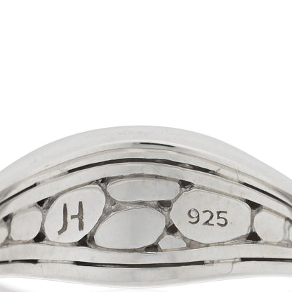 John Hardy Sterling Silver Diamond Pebble Ring 49 5 4 of 5