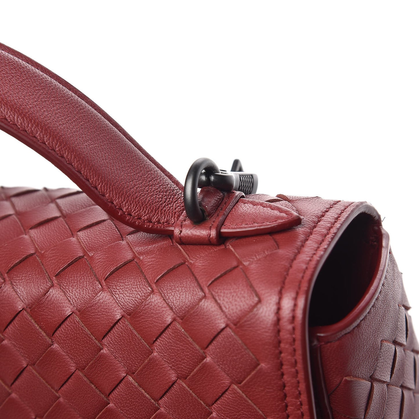 Nappa Intrecciato Alumna Bag China Red