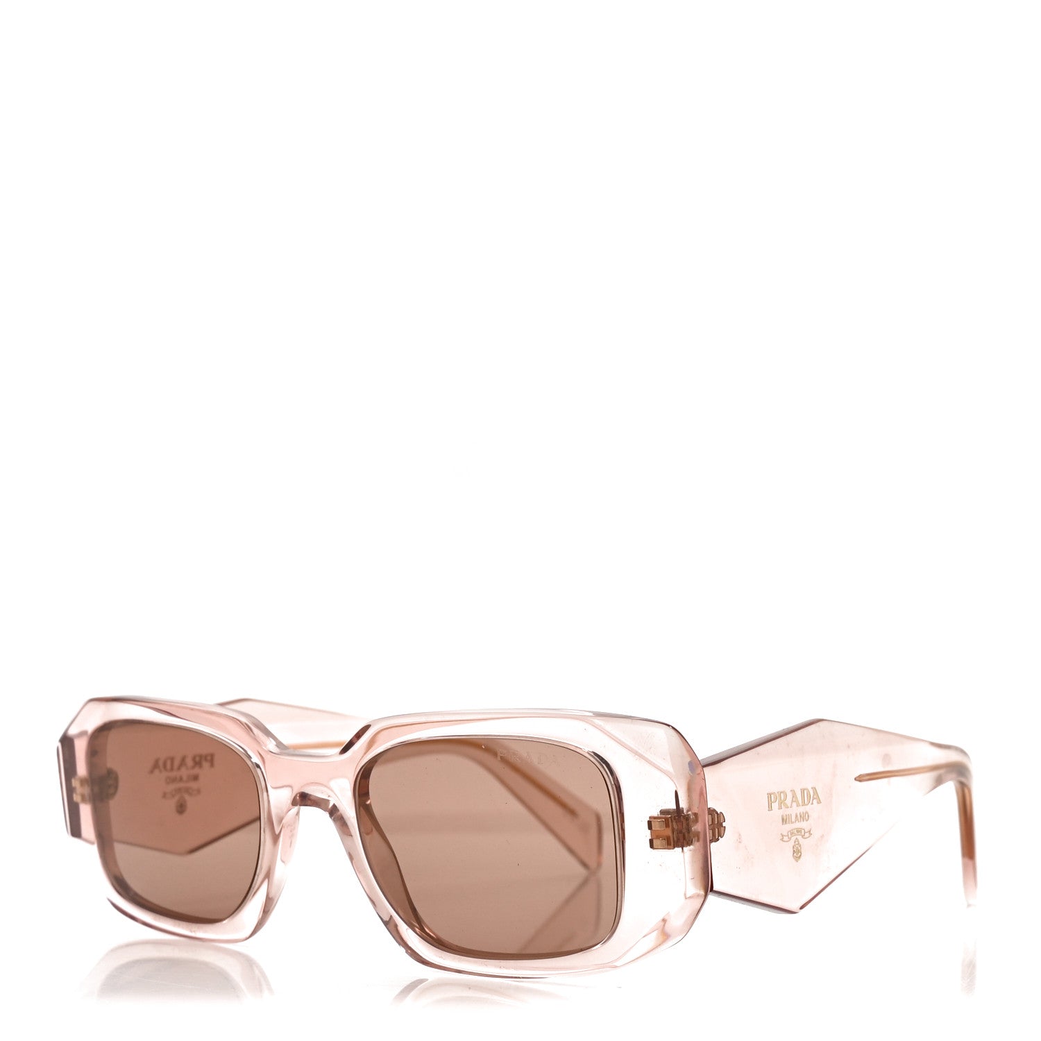 Prada Acetate Symbole Sunglasses SPR 17W Transparent Pink 2 of 12