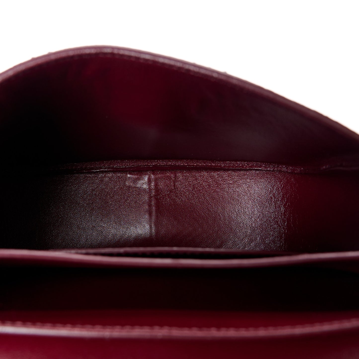 SAINT LAURENT Snakeskin Small Kaia Satchel Burgundy