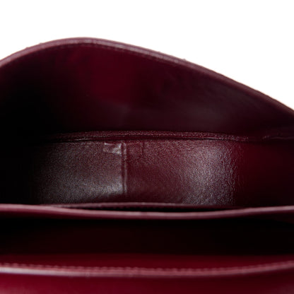 Saint Laurent SAINT LAURENT Snakeskin Small Kaia Satchel Burgundy 10 of 12