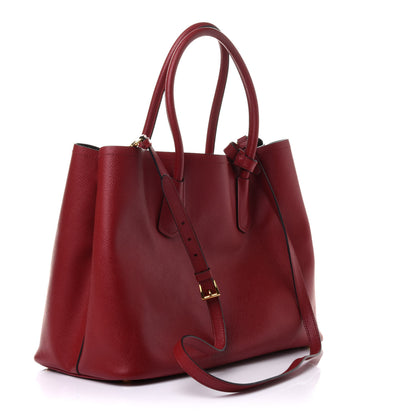 Prada Saffiano Cuir Large Double Bag Fuoco Black 3 of 11