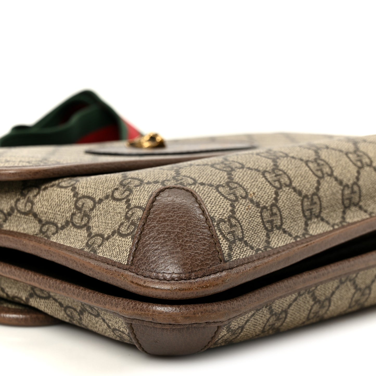 GG Supreme Monogram Web Small Neo Vintage Double Flap Messenger Bag Beige New Acero