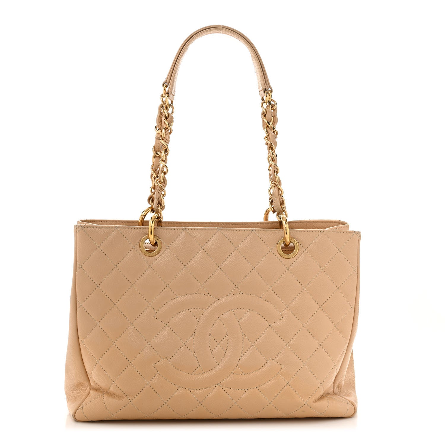 Chanel Caviar Quilted Grand Shopping Tote GST Beige Clair 1 of 16