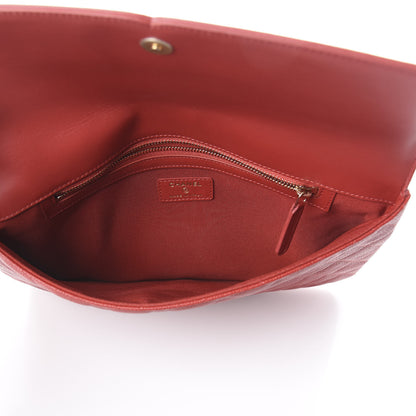 Chanel Caviar Quilted Filigree Flap Pouch Red 4 of 6