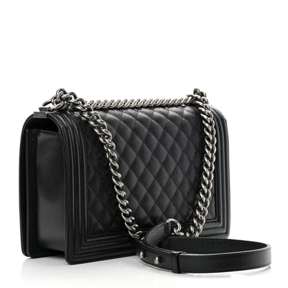 Chanel Caviar Quilted New Medium Boy Flap Black 3 of 11