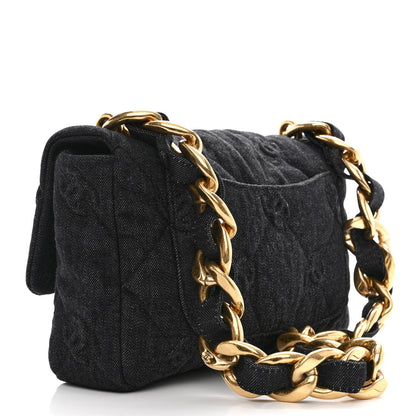 Chanel Denim Quilted Medium Funky Town Flap Black 3 of 10