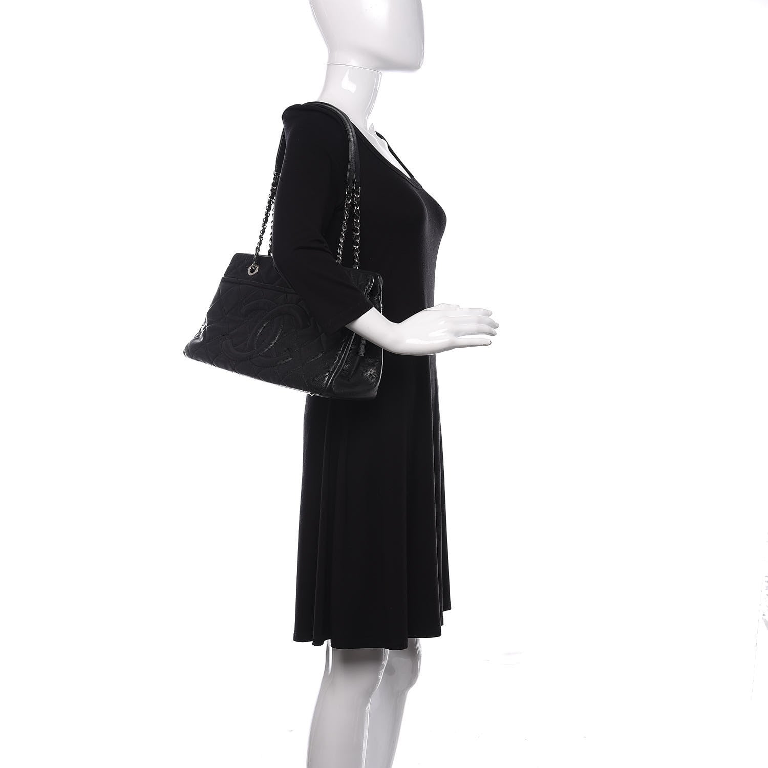 Chanel Caviar Quilted Timeless CC Soft Tote Black 2 of 10