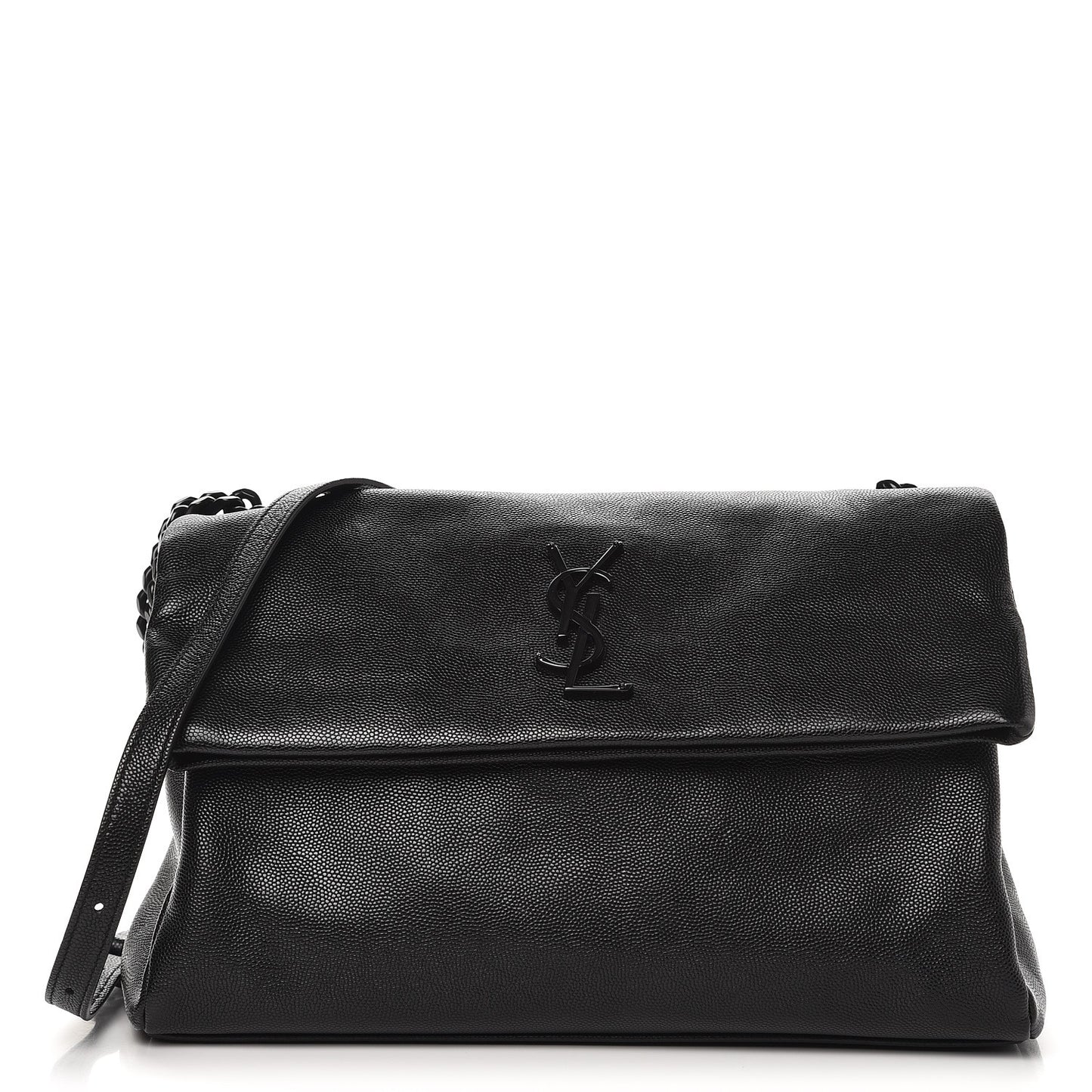 Grain De Poudre Medium West Hollywood Monogram Fold-Over Black