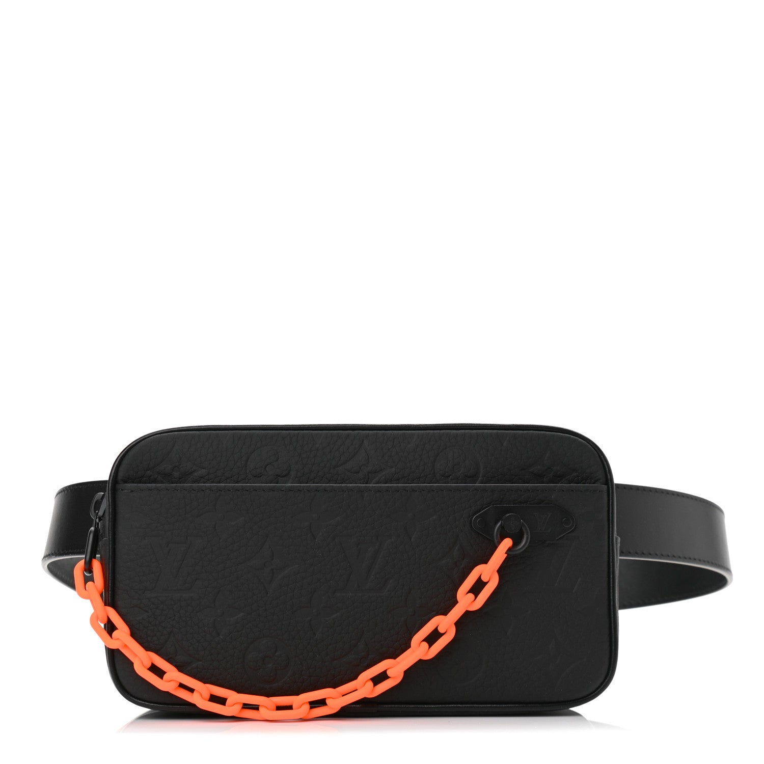 Louis Vuitton Taurillon Monogram Uniformes Solar Ray Soft Pochette Volga Belt Bag Black 1 of 8