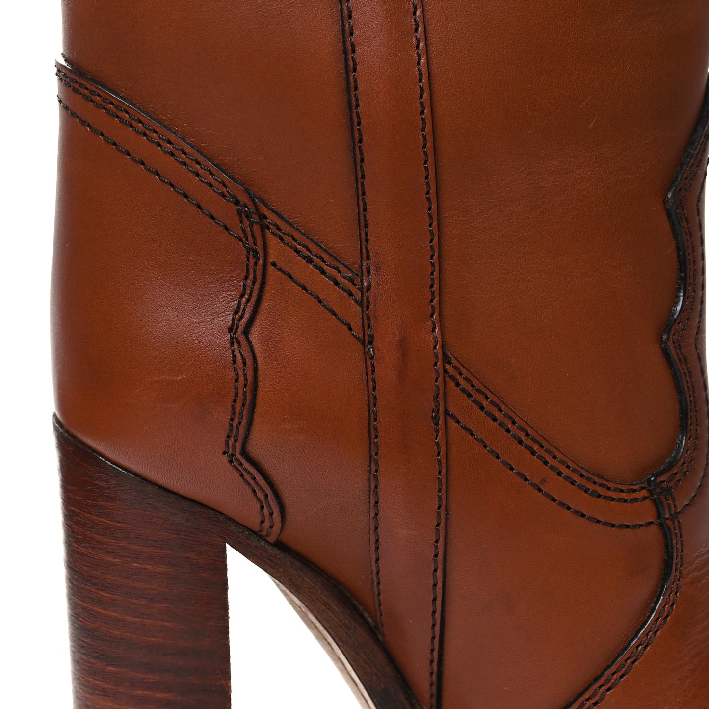 Kate 105 Western Knee High Boots 38 New Papaya