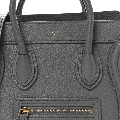 Celine Baby Drummed Calfskin Nano Luggage Kohl 8 of 11