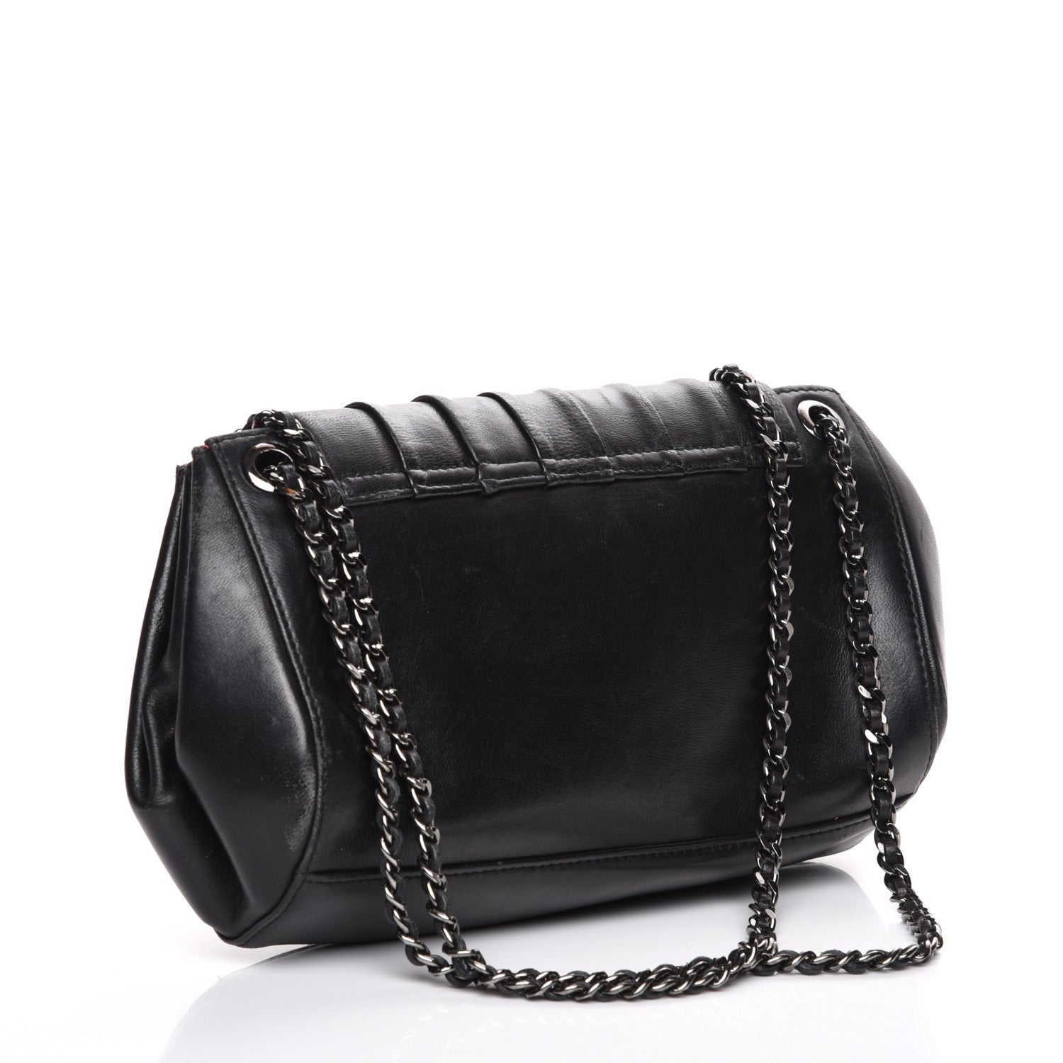 Chanel Lambskin Vertical Quilt Accordion Flap Black 3 of 8