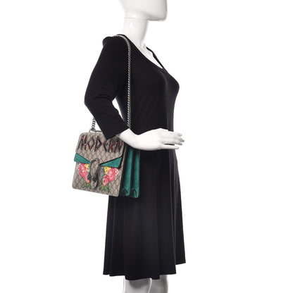 Gucci GG Supreme Monogram Embroidered Medium Dionysus Shoulder Bag Emerald 2 of 11