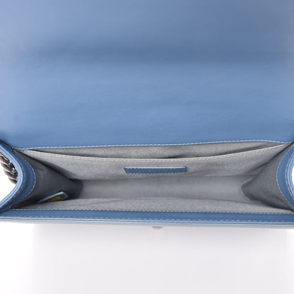 Chanel Patent Calfskin Medium Plexiglass Boy Flap Light Blue 5 of 12