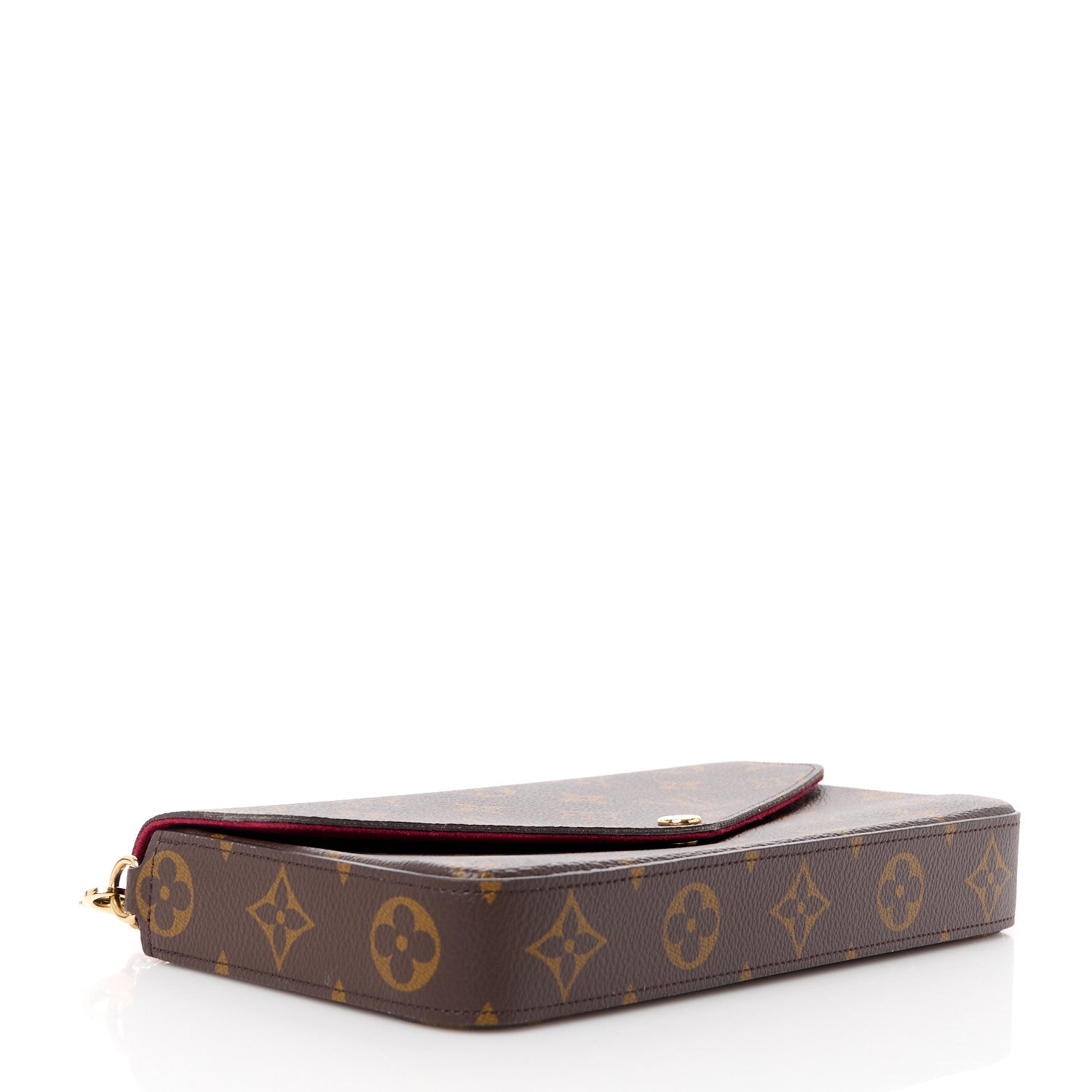 Louis Vuitton Monogram Pochette Felicie Chain Wallet Fuchsia 5 of 14