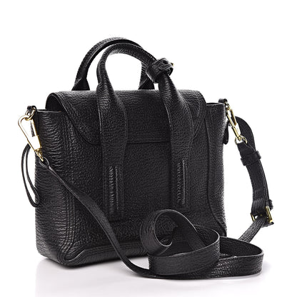 3.1 Phillip Lim 3.1 Textured Calfskin Mini Pashli Satchel Black 3 of 9