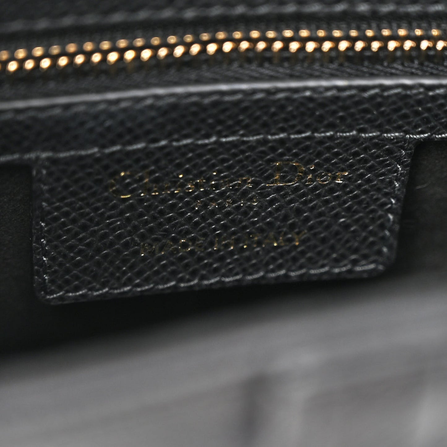 Grained Calfskin Saddle Bag With Strap Black