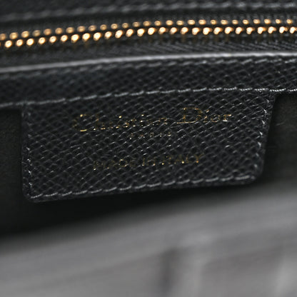 Christian Dior Grained Calfskin Saddle Bag With Strap Black 6 of 10