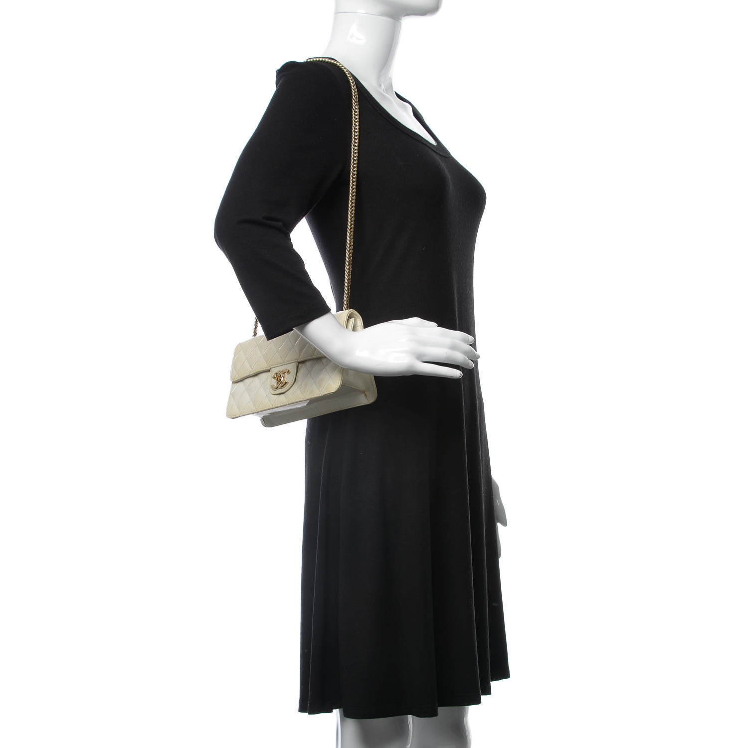 Chanel Patent Quilted Evening Star East West Flap White 2 of 13