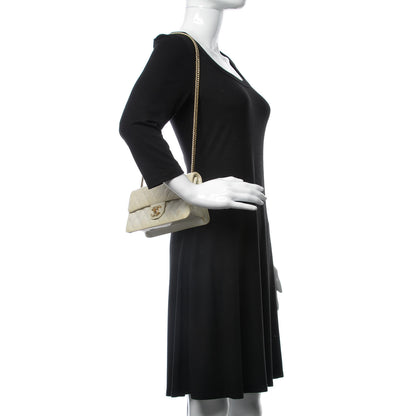Chanel Patent Quilted Evening Star East West Flap White 2 of 13