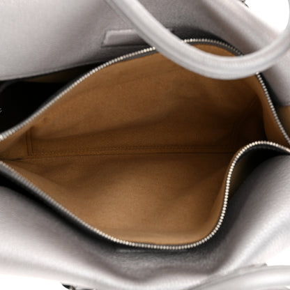 MCM Metallic Grained Calfskin Medium Milla Tote Spike Silver 6 of 13