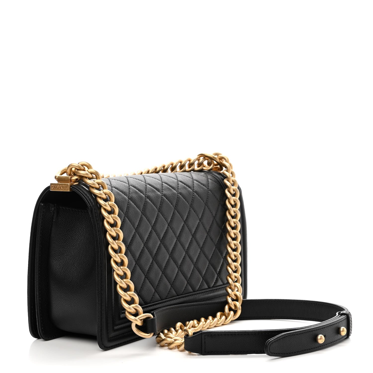 Chanel Caviar Quilted Medium Boy Flap Black 3 of 10