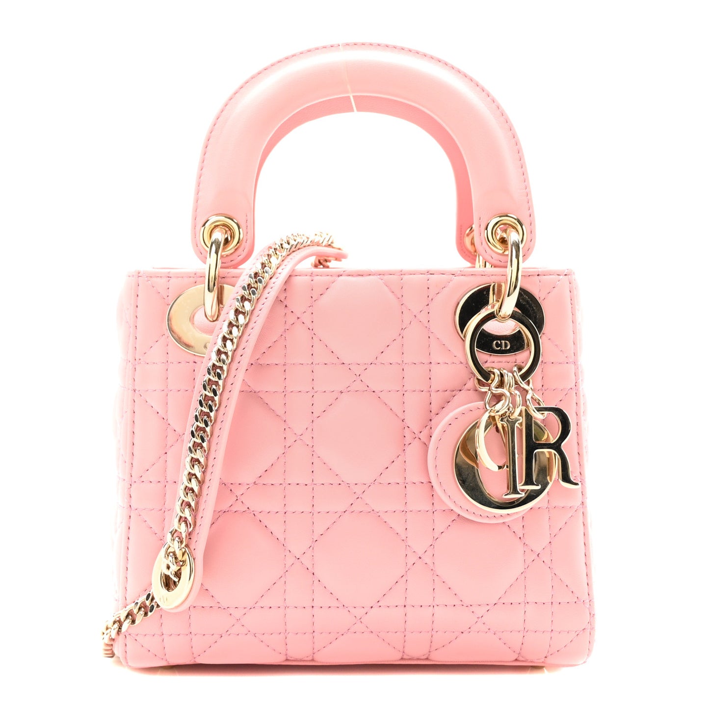 Lambskin Cannage Mini Lady Dior Melacoton
