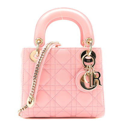 Christian Dior Lambskin Cannage Mini Lady Dior Melacoton 1 of 9